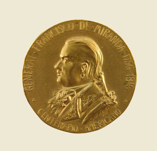 Medalla de Francisco de Miranda (anverso)