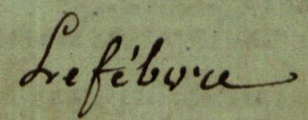 Louise Anne Lefebvre de Petion (firma larga)