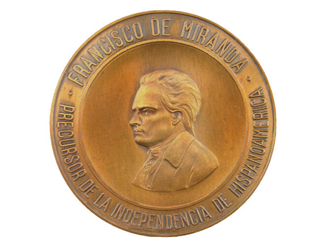 Medalla de Francisco de Miranda (anverso)