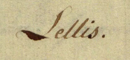 Carlo Alessandro de Lellis (firma corta, apellido)