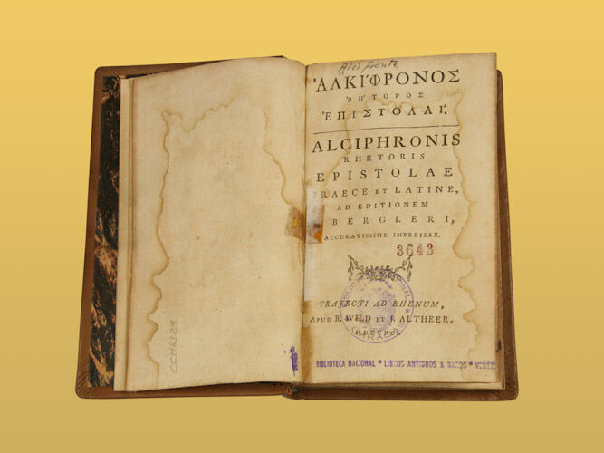 Alciphronis Rhetoris Epistolae