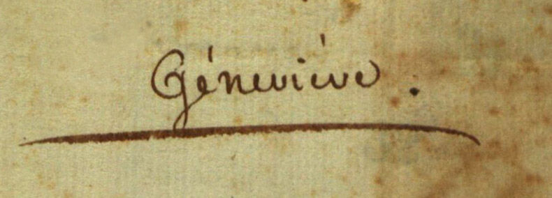 Geneviéve (firma larga)